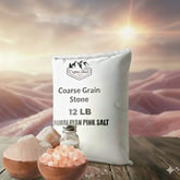 Coarse Grain Stone - 12 Lbs Crystal Blush Coarse Grain Himalayan Pink Salt Stone 12 LB – Premium Natural Rock Salt Crystals for Grinders, Cooking, Baking, BBQ, Brining, Pickling & Everyday Seasoning