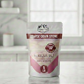 Crystal Blush Premium Coarse Grain Stone Himalayan Pink Salt – 5 LB Bag | All-Natural Pure Gourmet Grinding Crystals for Kitchen Cooking, Baking, and Food Seasoning – Bulk Coarse Salt Pouch