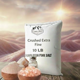 Crystal Blush Premium Himalayan Pink Salt Crushed Extra Fine - 10 LB Bulk Bag - Crushed Extra Fine Grain, Natural Pink Salt for Cooking, Baking, Grilling, Seasoning, Dry Rubs, Brining & Commercial Kitchen Use