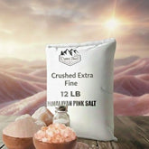 Crystal Blush Premium Himalayan Pink Salt, Crushed Extra Fine - 12 LB Bulk Bag, Crushed Extra Fine Grain for Culinary & Wellness,