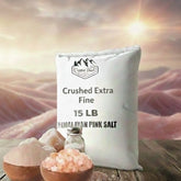 Crystal Blush 15 LB Himalayan Pink Salt Bulk Bag – Premium Crushed Extra Fine Multi-Pack with Raw Spa Chunks,
