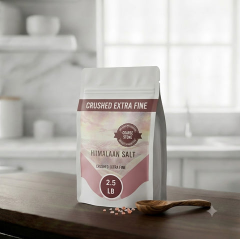 Cairse Stone Himalayan Pink Salt Crushed Extra Fine Crushed Extra Fine - 2.5 LB | Premium Natural Mineral Rock Salt for Cooking, Baking, Seasoning, Brining & Gourmet Kitchen Use