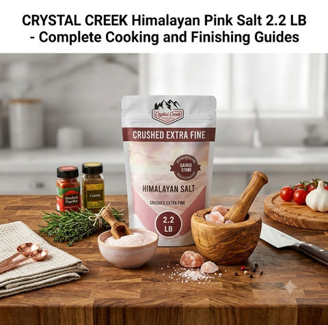 Crystal Blush Crushed Extra Fine Himalayan Pink Salt 2.2 LB – 100% Natural Fine Grain Mineral Salt for Cooking, Baking, Marinades, Seasoning, BBQ, Brining & Gourmet Recipes