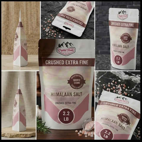Crystal Blush Crushed Extra Fine Himalayan Pink Salt 2.2 LB – 100% Natural Fine Grain Mineral Salt for Cooking, Baking, Marinades, Seasoning, BBQ, Brining & Gourmet Recipes