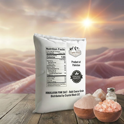 Coarse Grain Stone - 10 Lbs Crystal Blush 10 LB Himalayan Pink Salt – Coarse Grain Stone Gourmet Culinary Salt Pouch for Cooking & Baking | 100% Pure All-Natural Bulk Coarse Crystal Grinding Salt for Kitchen Use