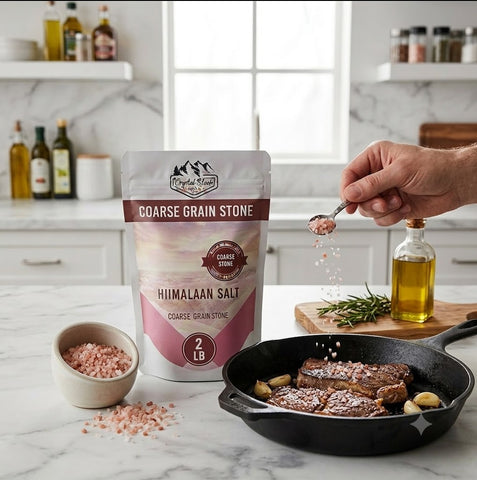 Coarse Grain Stone - 2Lbs Crystal Blush Premium Coarse Grain Stone Himalayan Pink Salt – 2 LB Bag | All-Natural Pure Gourmet Grinding Crystals for Kitchen Cooking, Baking, and Food Seasoning – Bulk Coarse Salt Pouch