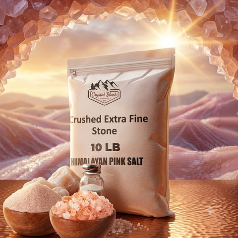 Coarse Grain Stone - 10 Lbs Crystal Blush 10 LB Himalayan Pink Salt – Coarse Grain Stone Gourmet Culinary Salt Pouch for Cooking & Baking | 100% Pure All-Natural Bulk Coarse Crystal Grinding Salt for Kitchen Use