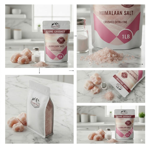 Stone Crush - 1LB Revitalize Your Inner Radiance with Stone-Crushed Himalayan Salt. Unleash Wellness with Our Crushed Extra Fine Himalayan Salt - A Natural Remedy for Inner Peace and Balanced Living